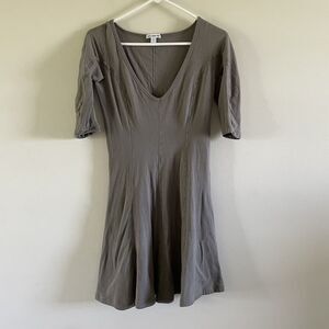 Standard James Perse Womens V Neck Dress Gray Size 1‎ Small Casual Flare